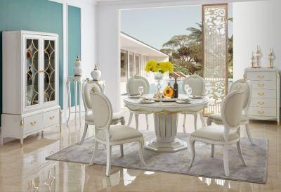 Dining Room Furniture Wood Rotary Dining Table with Sideboard in Optional Furniture Color