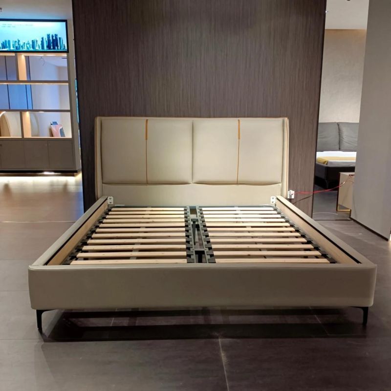 Wooden Bed Factory Price Bed High Quality Leather Bed Latest Design Bed