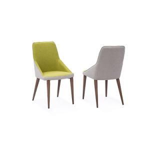 Customized Green&Grey Upholstered Hotel Dining Chair