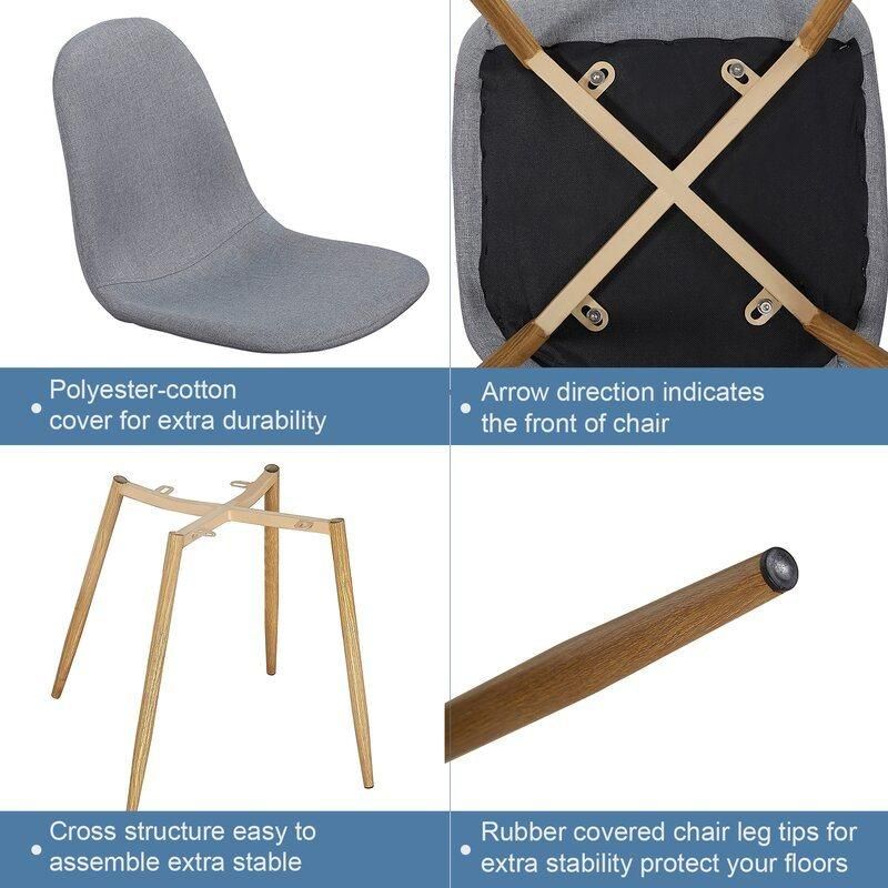 Modern Fabric Velvet Side Chair with Heat Transfer Metal Leg