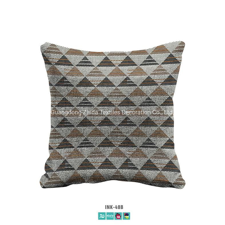Triangle Color Blended Sofa Upholstery Decorative Jacquard Pillow