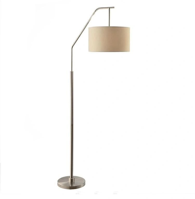 Modern Metal Floor Lamp Modern E27 Floor Lamps Standing Simple Fabric Shade Standing Lamp (WH-MFL-74)