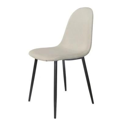 Best Seller Low Price Home Furniture Modern Design Metal Legs Fabric Upholstered Dining Chairs for Dining Room on Sale