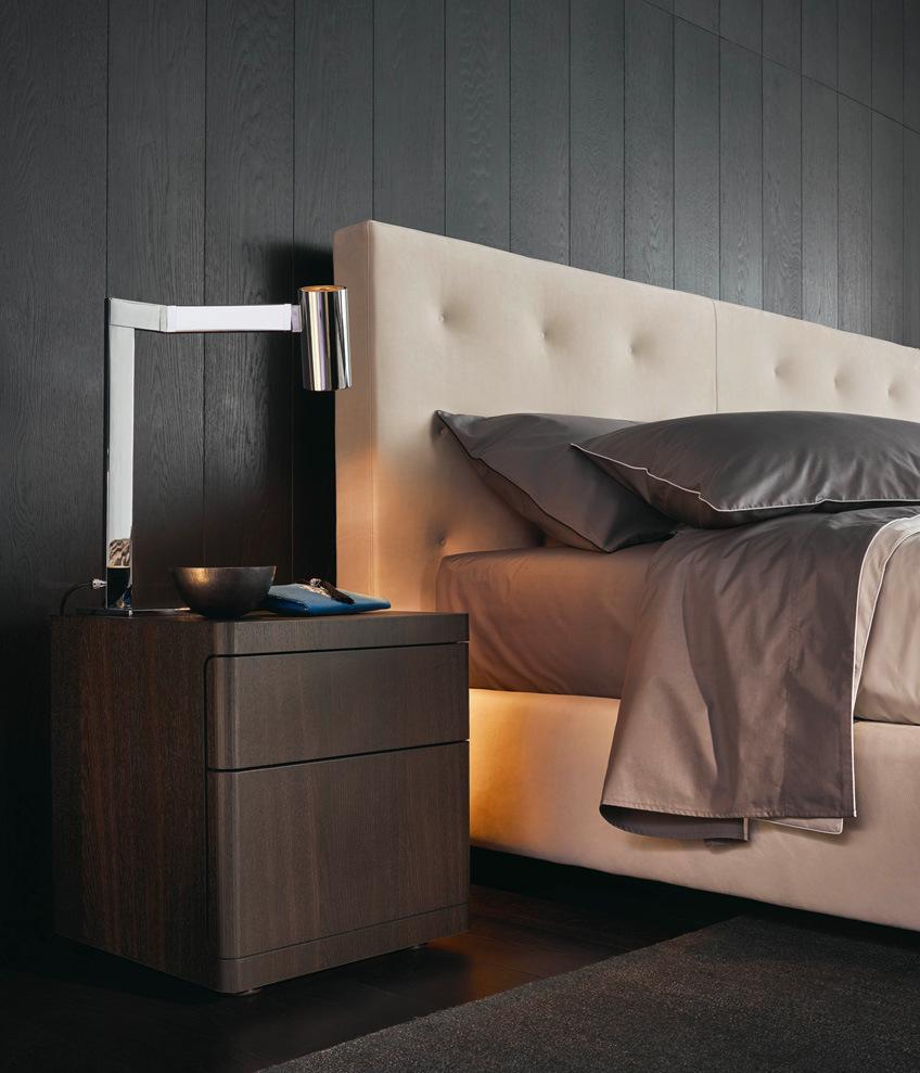 Arca, Beds in Fabric, Latest Italian Design Bedroom Set in Home and Hotel Furniture Custom-Made