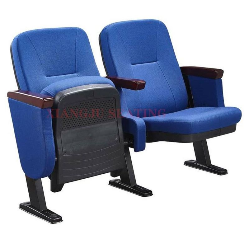 Metal Frame Padded Church Chairs Auditorium with Back Pocket