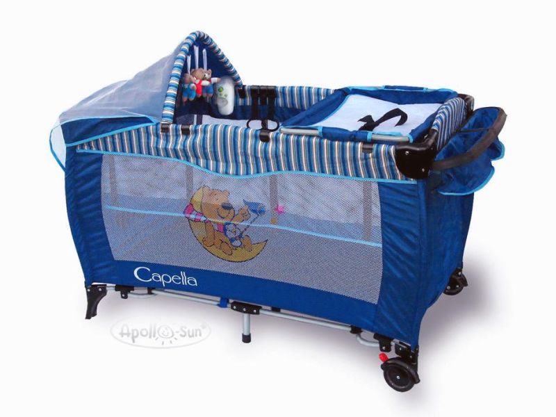 Foldable Full Function Baby Playyard Playpen Sleeping Cot Crib with Colorful Design and En716 Certificate
