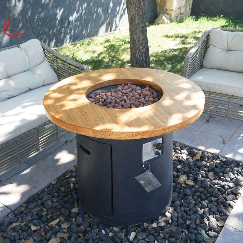Indoor Heating Outdoor Camping Portable Round Shape Fire Pit Dining Table