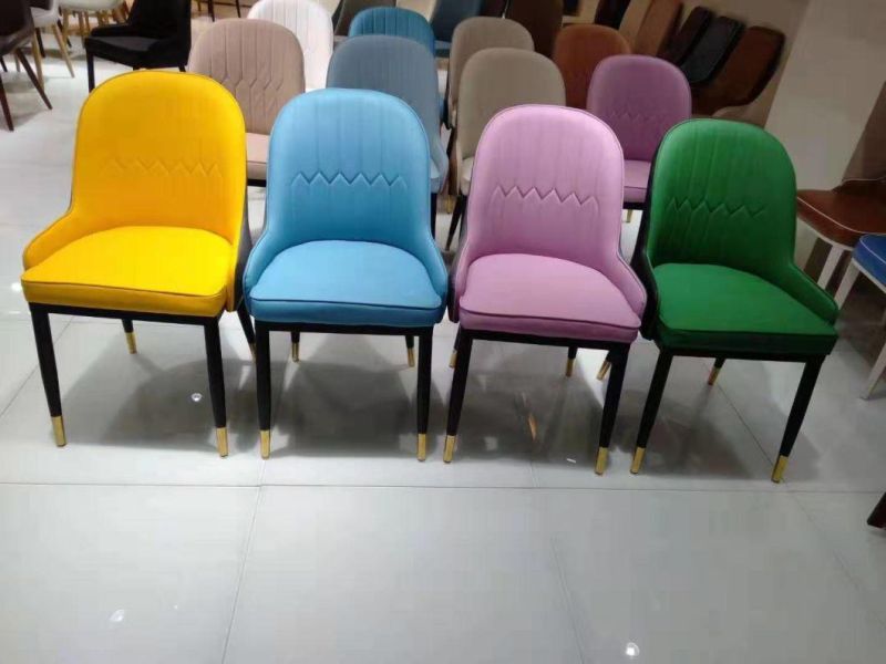 American Cheap Designer Dining Chairs New Design Sale Wholesale with Arms Modern Fabric Leather Elegant