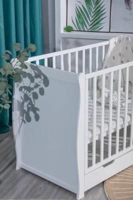Wooden Adjustable Height Baby Crib Bed for Sale Near Me