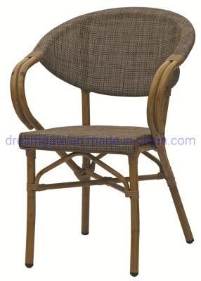 Strong Fabric Paris Chair Aluminum Bamboo Look Dining Chair