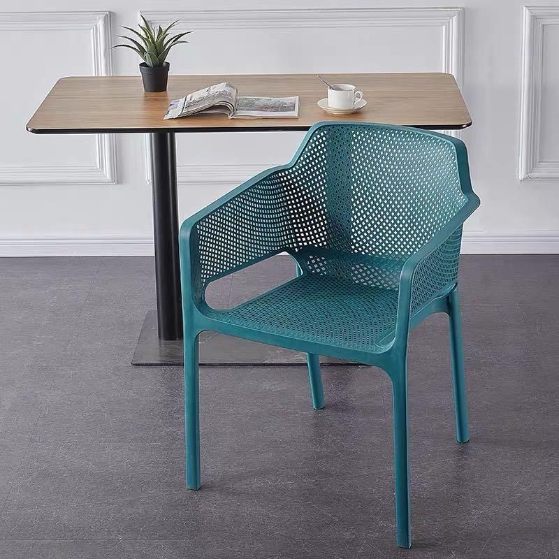 Colorful Hot Sale Fashion Dining Room Furniture Plastic Outdoor Garden Plastic Chair with Arms