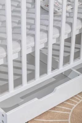 Europe Design D Baby Cot Bed with Rails Price for Sale
