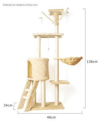 High Quality Cat Furniture Large Solid Wood Scratcher Cat Tree