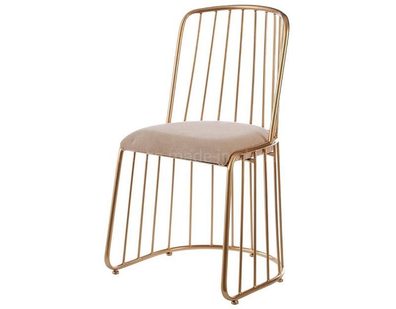 New Design Italian Style Gold Metal Dining Chair for Home