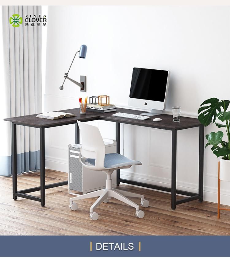Foshan Furniture Premium Quality L Shaped Top Simple Modern Style Decent Steady Table Office Desk
