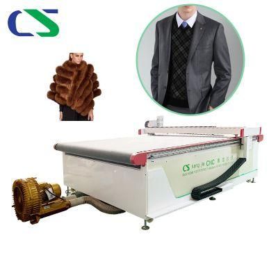 CNC Automatic Circular Knife Apparel Fabric Cloth Strip Cutting Machine