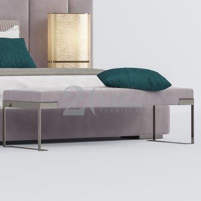 Modern Fabric Large Double King Size Bed with Fabric Long Couch &amp; Big Headboard Bedroom Furniture Set