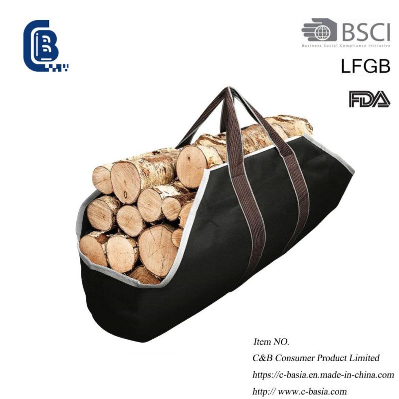 Waterproof Durable Firewood Tote Bag for Outdoor Camping, Large Capacity for Fireplace Wood Rack, Fire Pit Tools, Size Customized