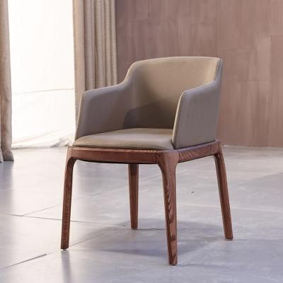 Restaurant Armchair in Solid Wood with Fabric / PU