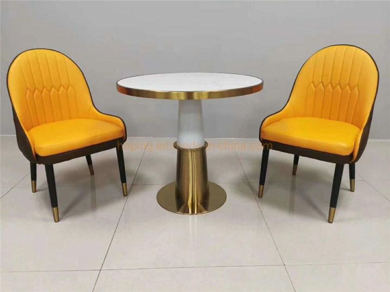 Used Royal Chair and Wooden Table for Restaurant Furniture European Dining Chair Modern Style Banquet Leisure Backrest Customize Fabric Chair