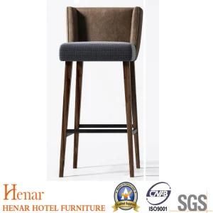 Fashion Solid Wooden Durable Fabric Bar Chair