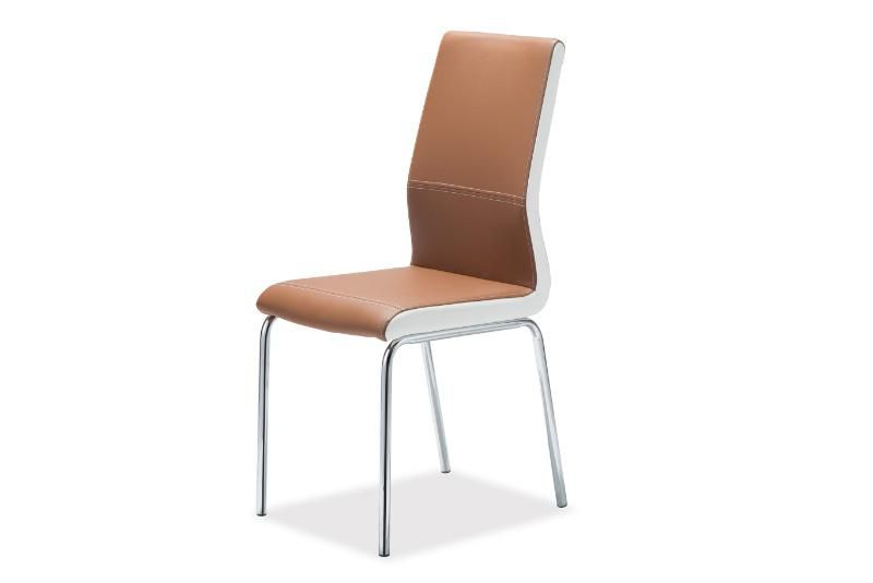 Wholesale Modern Design Factory Manufacturer Furniture PU Leather Metal Legs Dining Chair