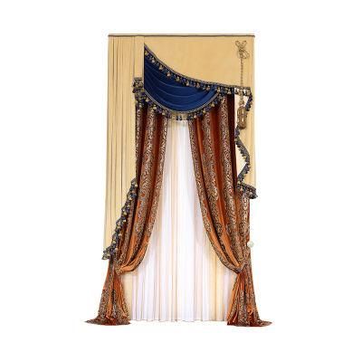Home Made Textile Blackout Fabric Luxury Living Room Curtain Ready Made Curtain Double Layer Curtain for Hotel Project