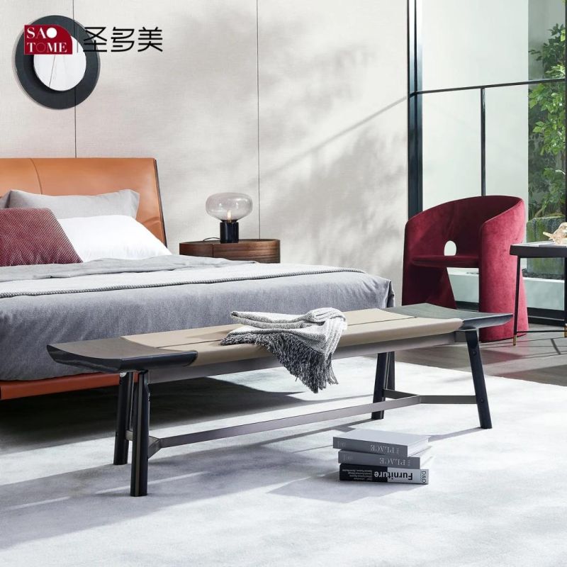 Modern Solid Wooden Home Bedroom Hotel Furniture Sofa 180m Double King Bed