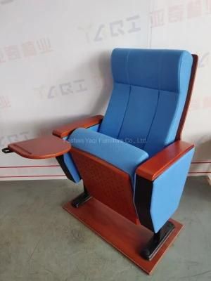 Elegant Velvet Purple Auditorium Chair with Writing Pad (YA-01A)