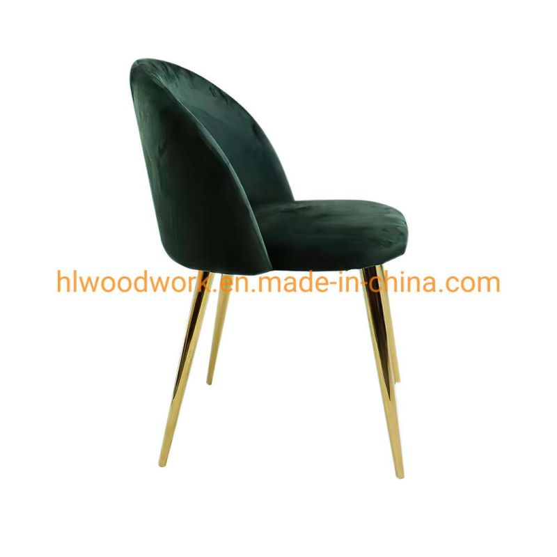 New Design Dining Chairs with Soft Velvet Seat for Dining Room Comfortable Modern Dining Chair Velvet Chair with Golden Leg Modern Style Dining Chair