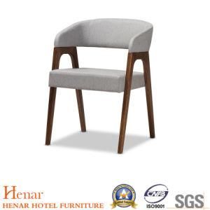 Kitchen/ Cafe/ Living Room Decor Furniture Wooden Dining Chair with Gray Fabric