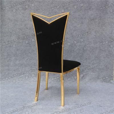 Durable Black Fabric Stainless Steel High Back Chair (YCX-SS23)