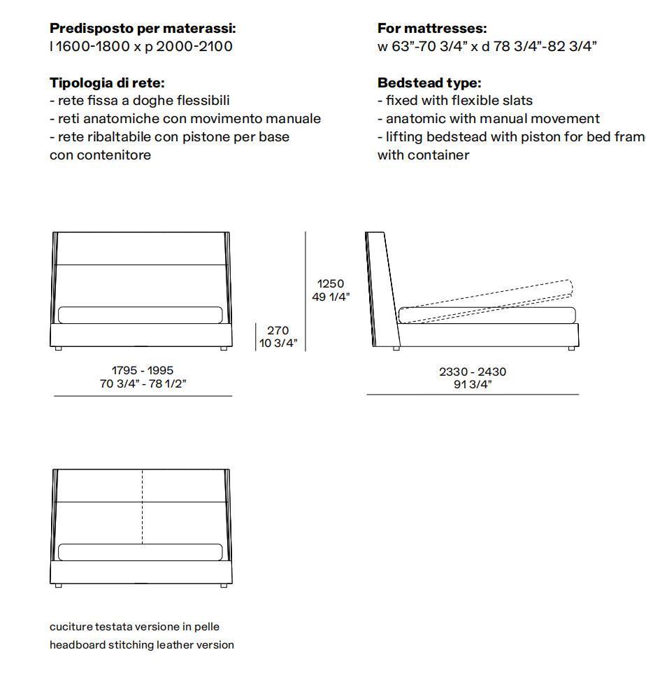 Chloe, Beds in Fabric, Latest Italian Design Bedroom Set in Home and Hotel Furniture Custom-Made