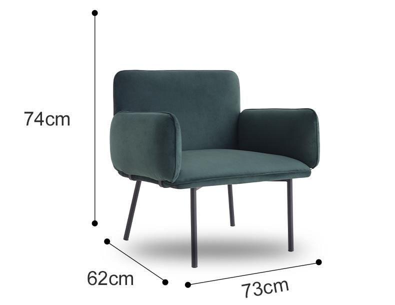 Factory Directly Luxury Design Fabric Modern Pink Velvet Accent Dining Chairs with Golden Legs