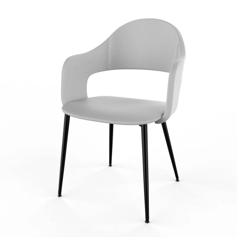 Modern Furniture Restaurant Hotel Upholstered Coffee Chair Soft Fabric Cover Dining Chair