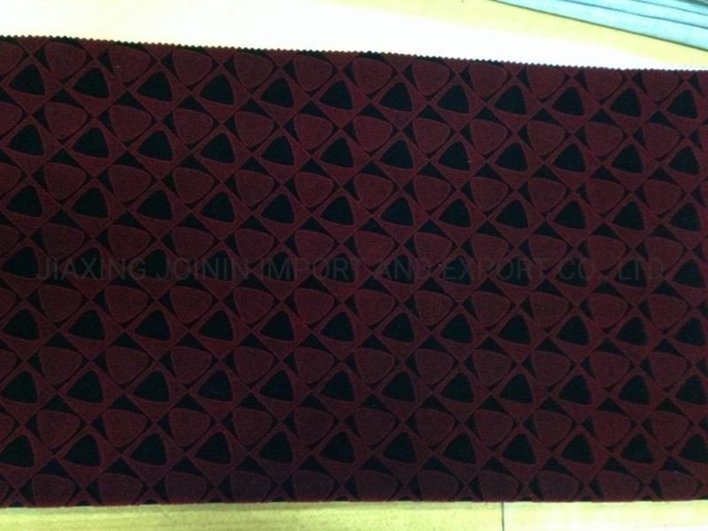 New Design Flock on Flock Fabric for Sofa and Furniture