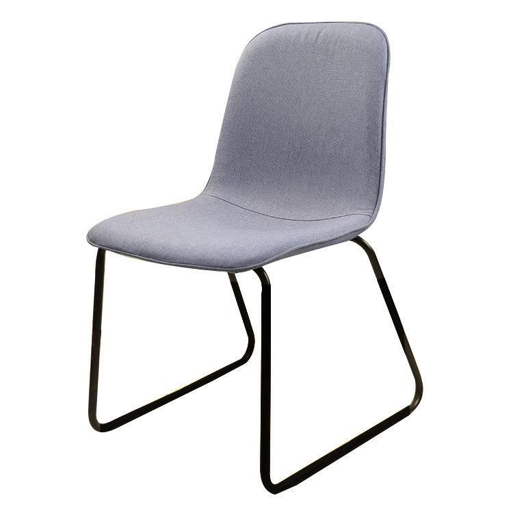 Wholesale Factory China Wholesale Home Furniture New Design Metal Chairs Blue Grey Fabric Dining Chairs