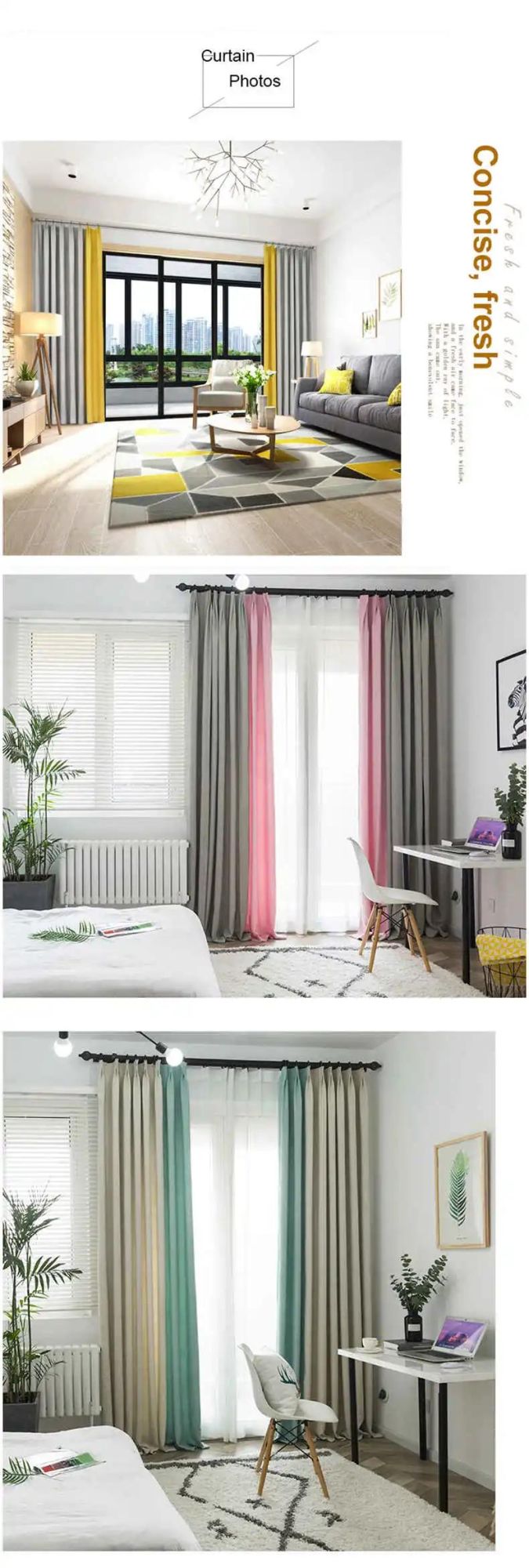 Factory Wholesale Modern Design Polyester Fabric Curtain Vertical Blind for Student Room