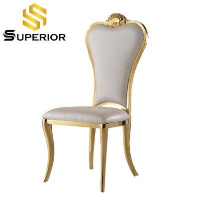 Hotel Cheap High Back Baroque Fabric Dining Chair for Restaurant Furniture