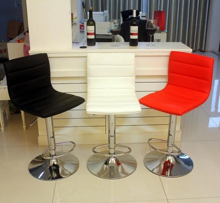 Modern Design Faux Leather Living Room Leisure Bar Chair Nordic Swivel High Bar Stool for Restaurant