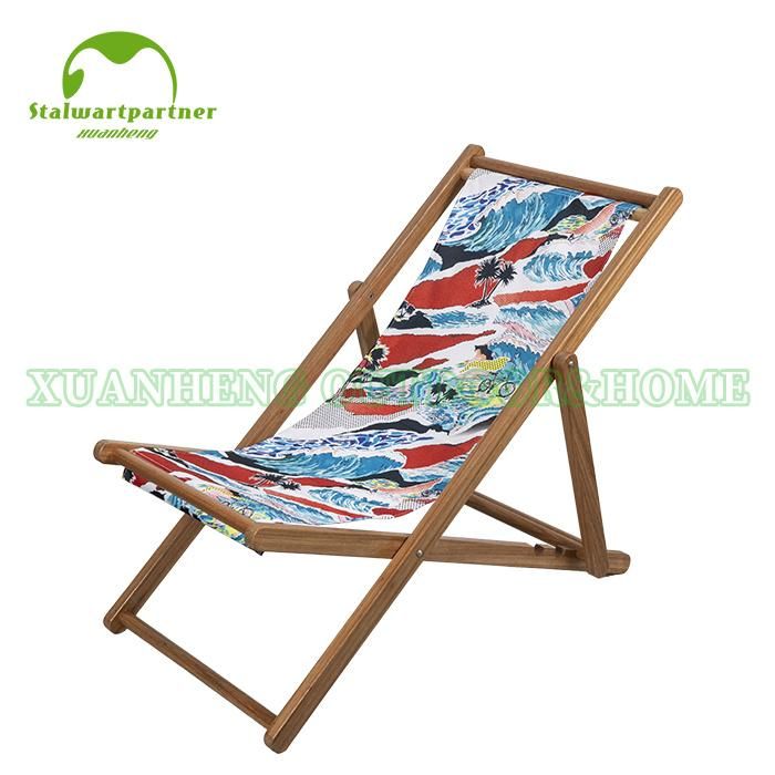 Outdoor Wood Beach Sling Chair