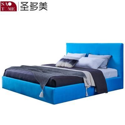 Modern European Style Wooden Cloth 1.8m Double Flat Bed