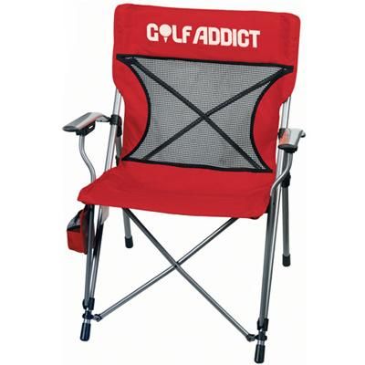 Customized Deluxe Outdoor Portable Folding Camping Comfy Chair with Side Table and Pocket
