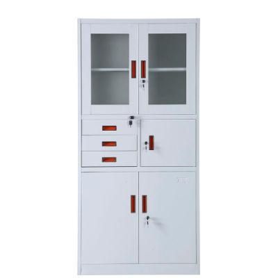 Gdlt Hot Sale Metal Filing Storage Cabinets Office Three Drawers File Cabinet with Safe Box