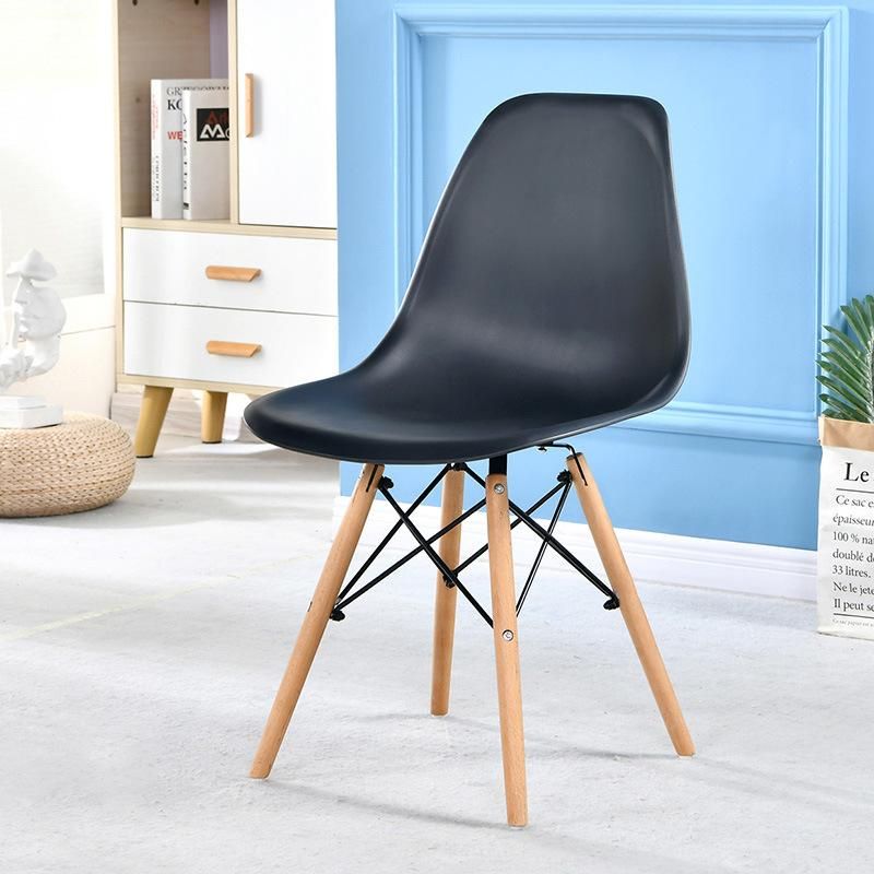 Cafe Furniture Chair Newest Wooden Legs Chairs Kursi Red PP Plastic Eiffel Chair Plastic Chair Dining