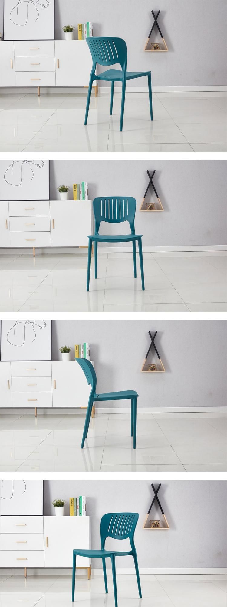 High Quality Home Furniture Modern Design Plastic Chair Dining Room PP Seat for Garden