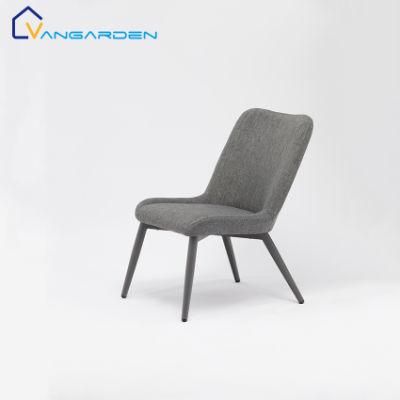 Small Fabric Dining Chair with Metal Legs Patio Lounge Chairs Restaurant Furniture
