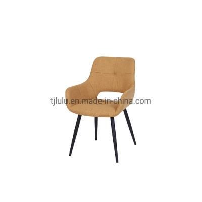 2021 Fabric Iron Metal Fabric Armchair Dining Leisure Lounge Chair