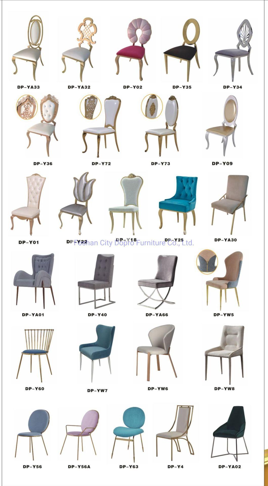 Popular Design Dining Chair Silver Frame Velevt Seat