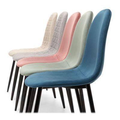 Colorful Customized Seat Fabric Nordic Modern Design Chair for Office/Restaurant/Coffee Shop